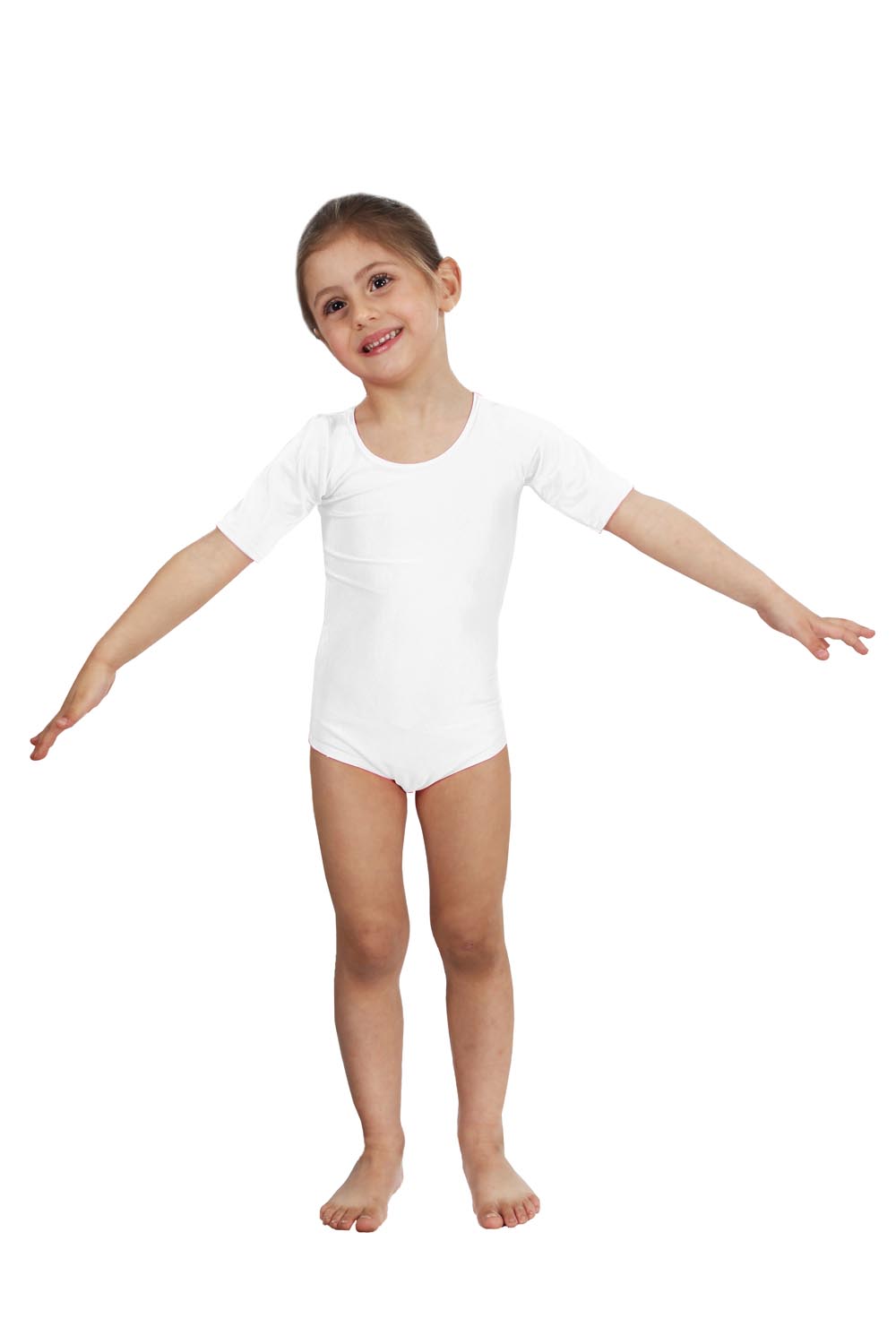 BODY DANZA LYCRA MEZZA MANICA BIANCO BABY